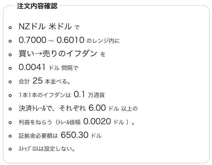 トラリピの設定(最終確認)